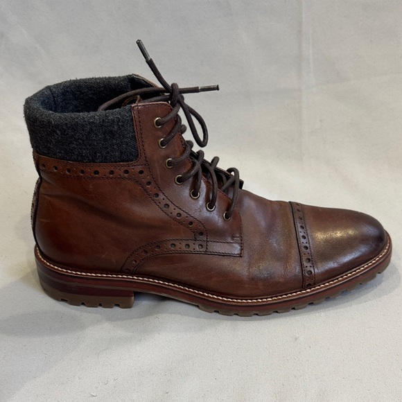 ✨ Johnston & Murphy 1850 “Karnes” Cap Toe Leather Boots | Size 10.5